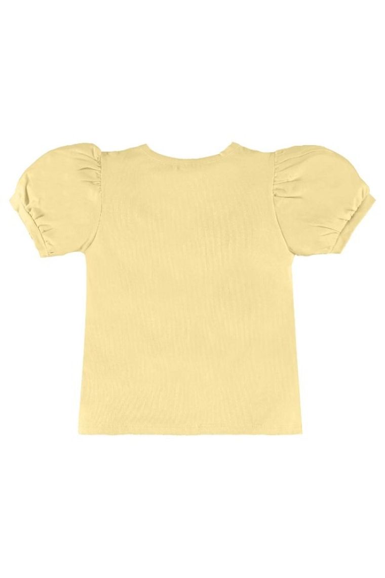 Bluzka dziewczęca z krótkim rękawem, żółta, Up Baby