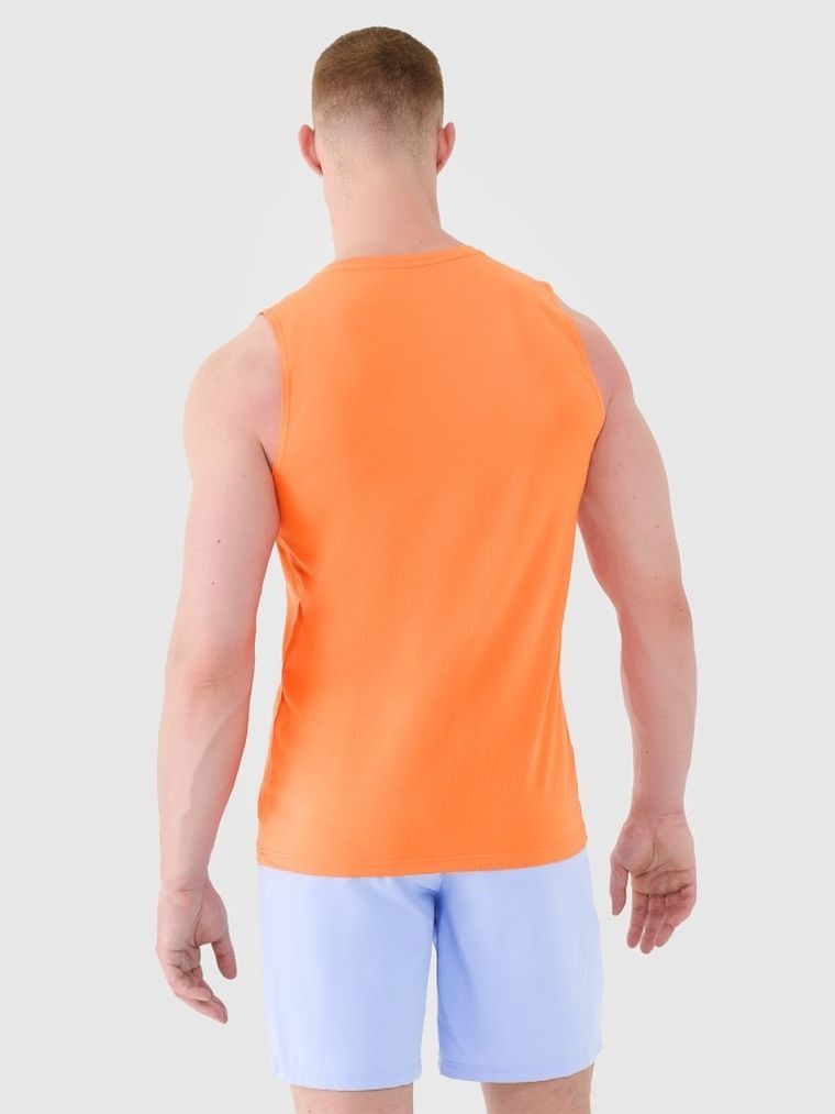 Bluzka męska bez rękawów, pomarańczowa, 4F