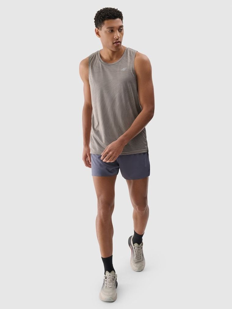 Bluzka męska bez rękawów, szara, 4F