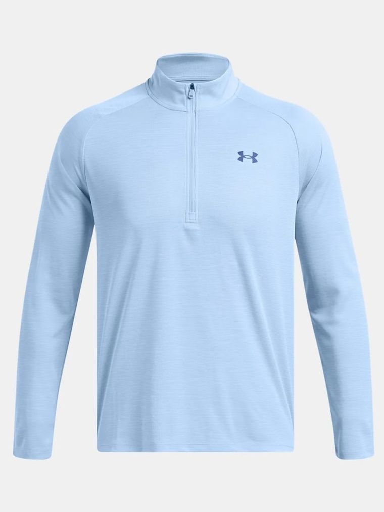 Bluzka męska z długim rękawem, niebieska, Under Armour