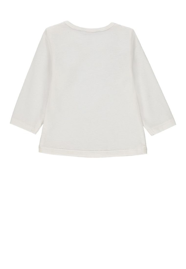 Bluzka niemowlęca z długim rękawem, biała, Kanz