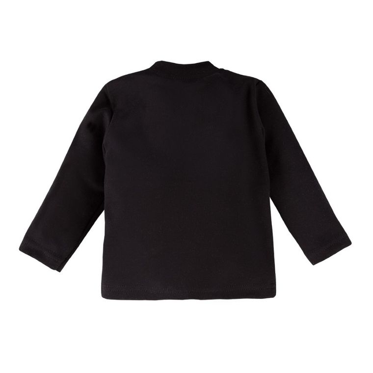 Bluzka niemowlęca z długim rękawem, czarna, Eevi
