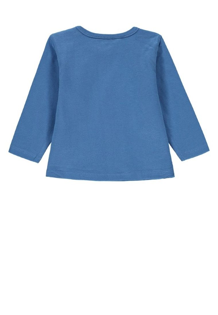 Bluzka niemowlęca z długim rękawem, niebieska, Kanz