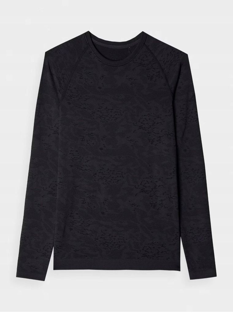 Bluzka termoaktywna damska z długim rękawem, czarna, 4F