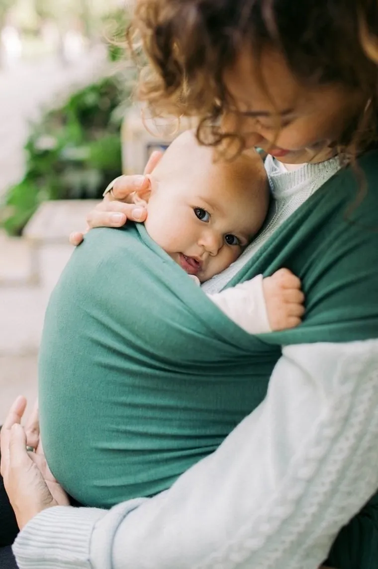 Boba, Organic, chusta do noszenia dziecka, butelkowa zieleń