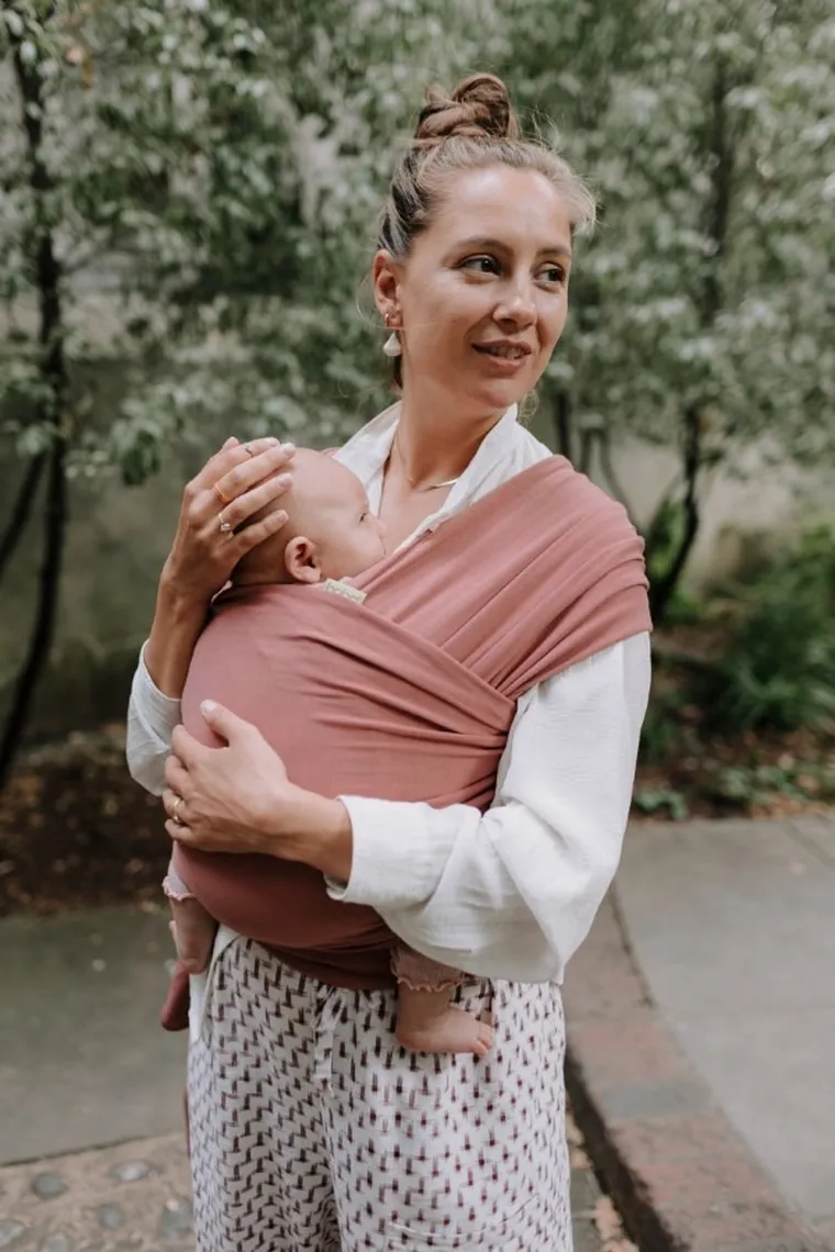 Boba, Wrap, chusta do noszenia dziecka, brudny róż