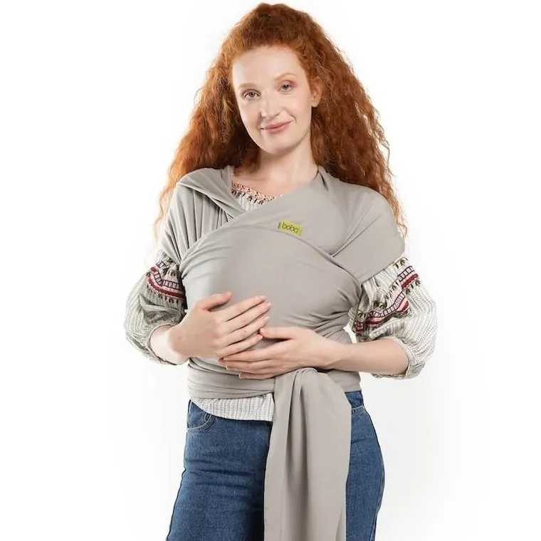 Boba, Wrap, chusta do noszenia dziecka, jasnoszara