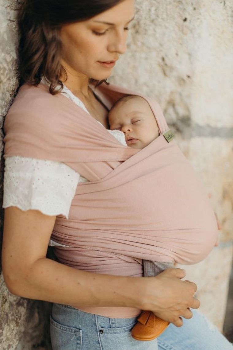 Boba, Wrap, chusta do noszenia dziecka, jasny róż