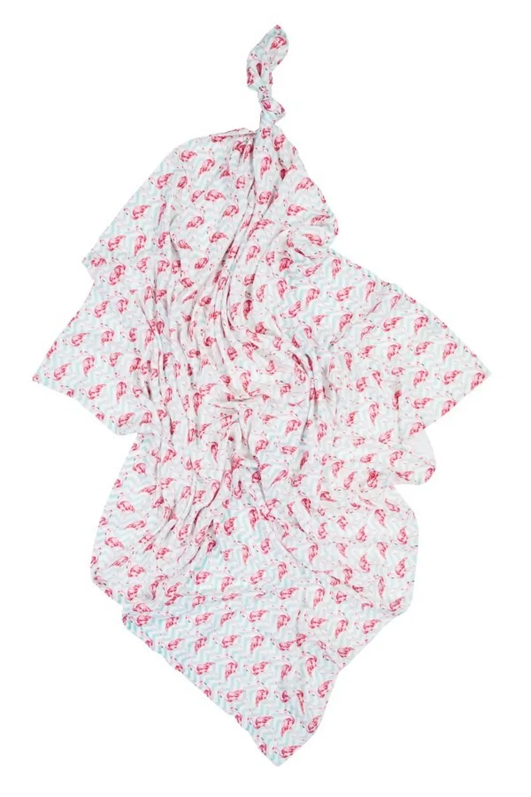 Bocioland, Flamingi, pieluszka bambusowa, 30-30 cm