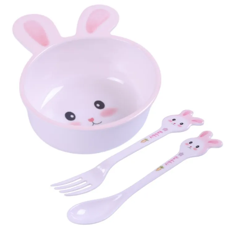 Bocioland, Królik, zestaw naczyń, 5 elementów