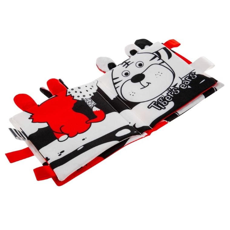 Bocioland, miękka szeleszcząco grzechocząca książeczka kontrastowa, wilk