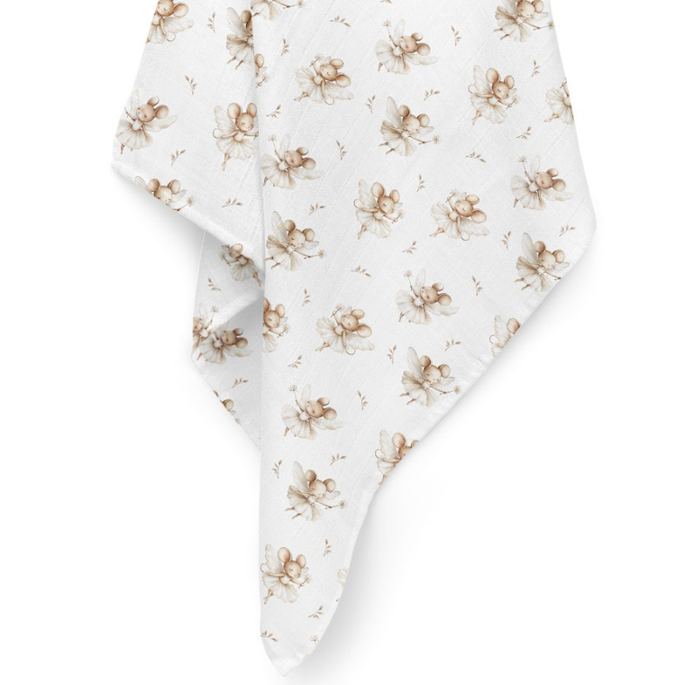 Bocioland, Myszki, pieluszka bambusowa, 110-110 cm