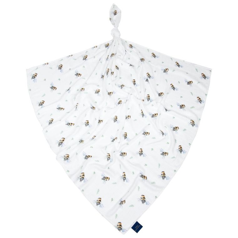 Bocioland, Pszczółki, pieluszka bambusowa, 110-110 cm