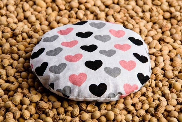 Bocioland, Serca, termofor z pestkami wiśni, 180 g, pastelowy