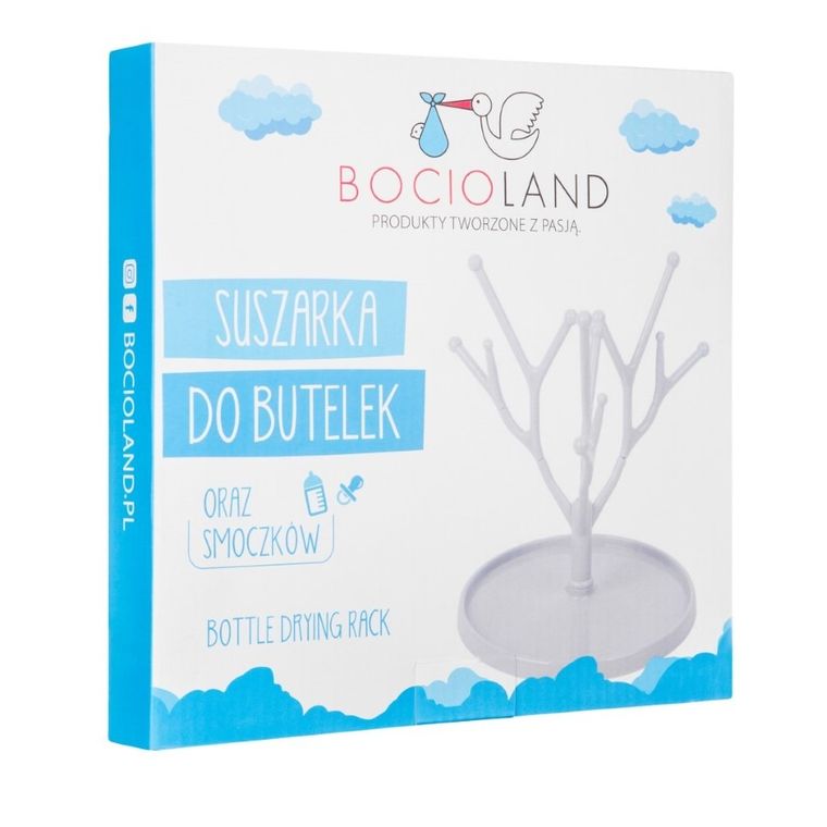 Bocioland, suszarka do butelek i smoczków, szara