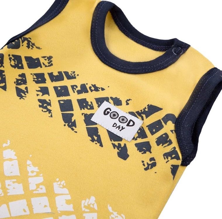 Body chłopięce bez rękawów, żółte, Eevi