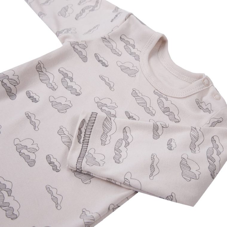 Body chłopięce z długim rękawem, beżowe, Eevi