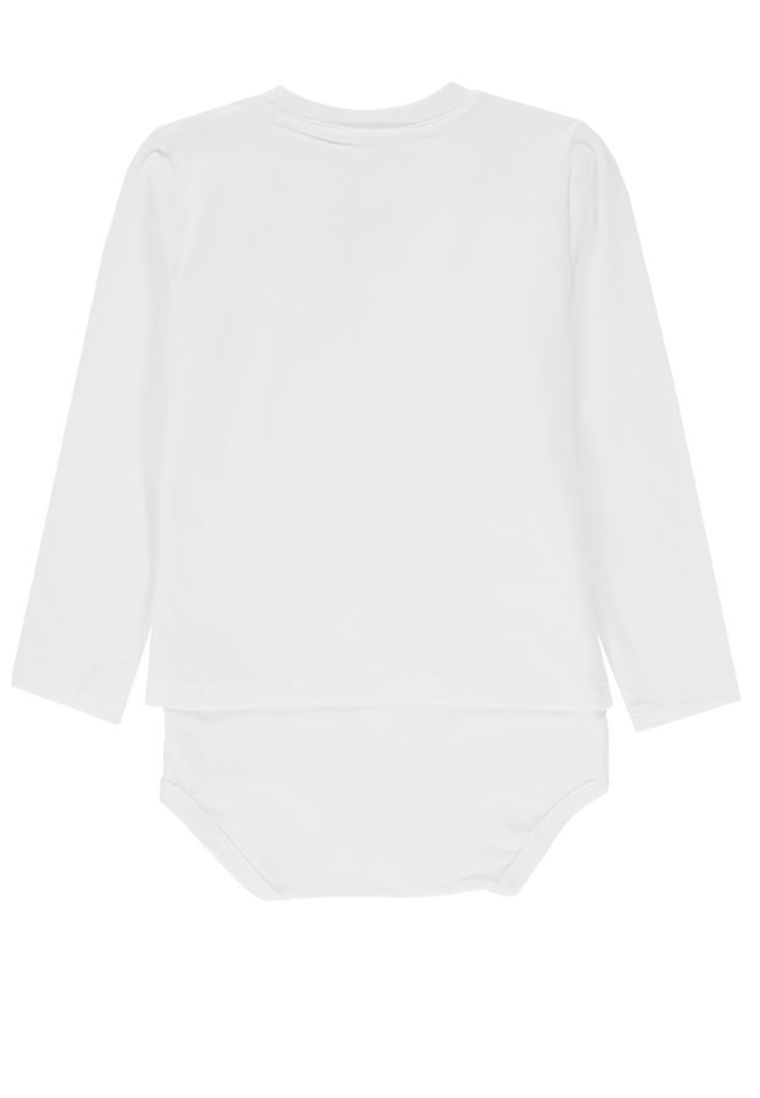Body chłopięce z długim rękawem, białe, gwiazdka, Bellybutton