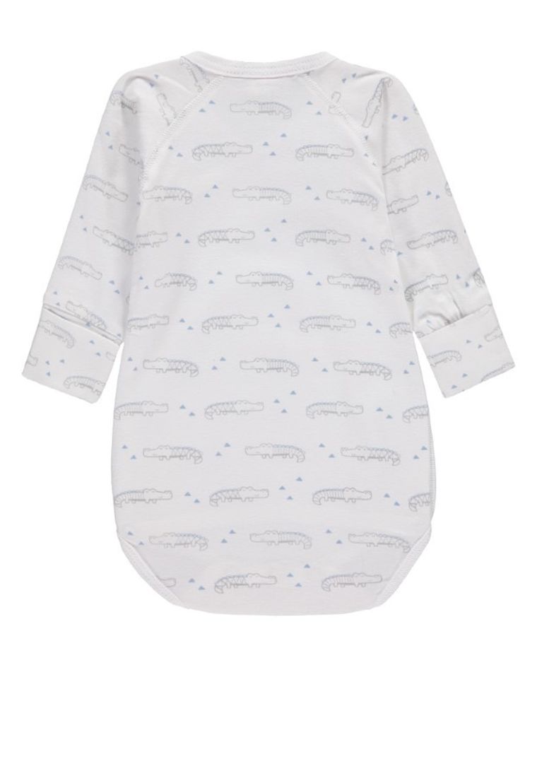 Body chłopięce z długim rękawem, białe, Kanz