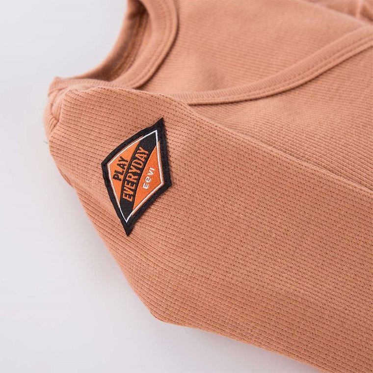 Body chłopięce z długim rękawem, brązowe, Jump, Eevi