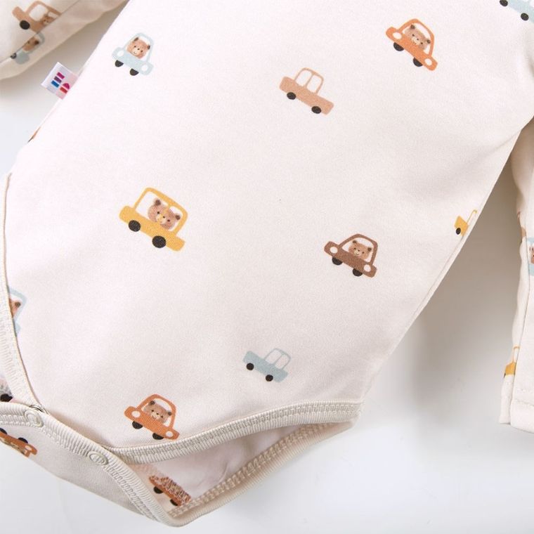 Body chłopięce z długim rękawem, ecru, Eevi