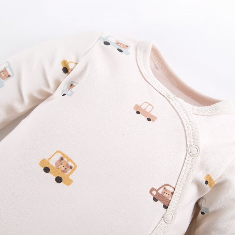 Body chłopięce z długim rękawem, ecru, Eevi