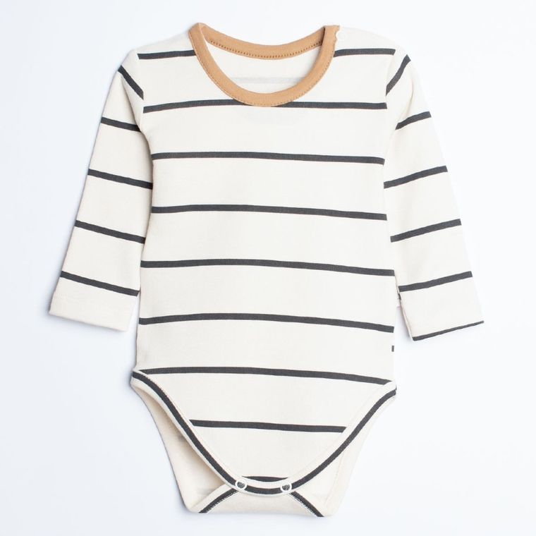 Body chłopięce z długim rękawem, ecru, Nicol