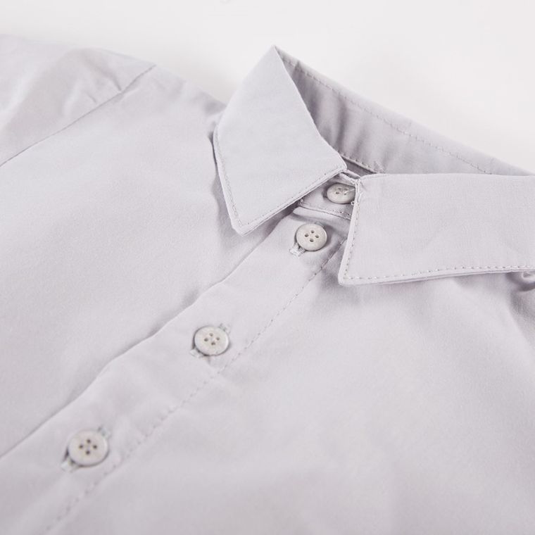 Body chłopięce z długim rękawem, koszulowe, szare, Eevi