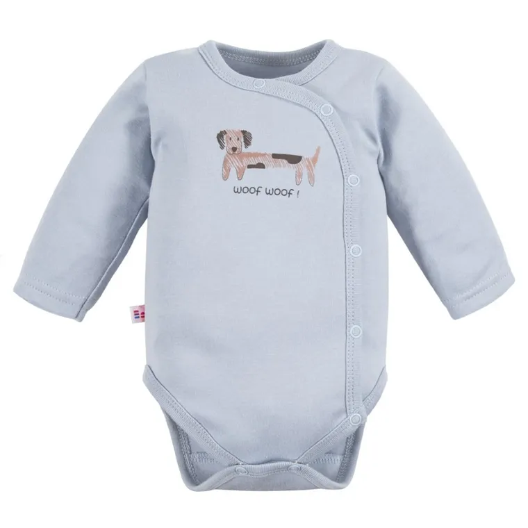 Body chłopięce z długim rękawem, niebieskie, Eevi