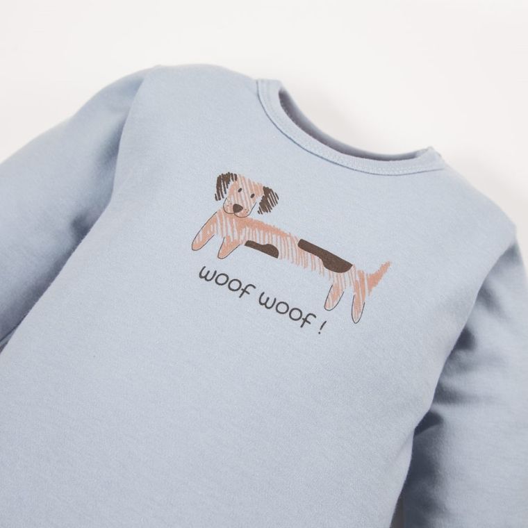 Body chłopięce z długim rękawem, niebieskie, Eevi