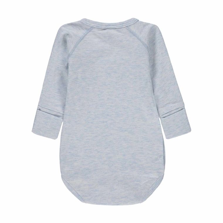 Body chłopięce z długim rękawem, niebieskie, Kanz