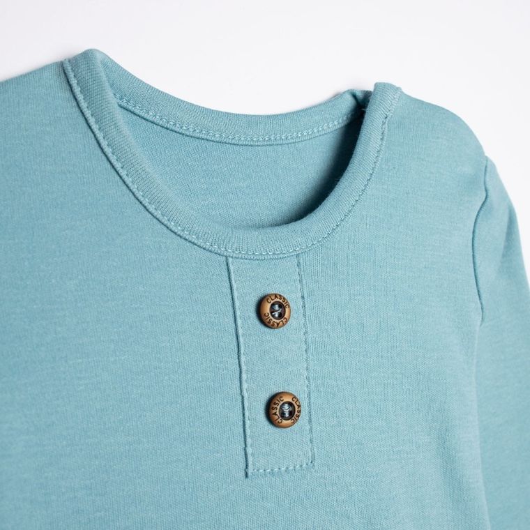 Body chłopięce z długim rękawem, niebieskie, Nicol