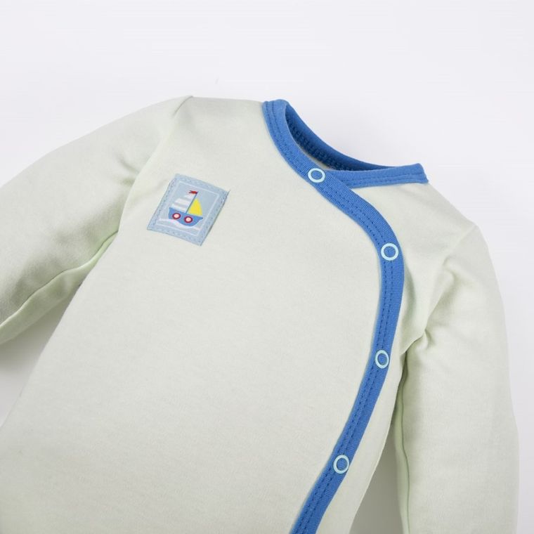 Body chłopięce z długim rękawem, zielone, Eevi