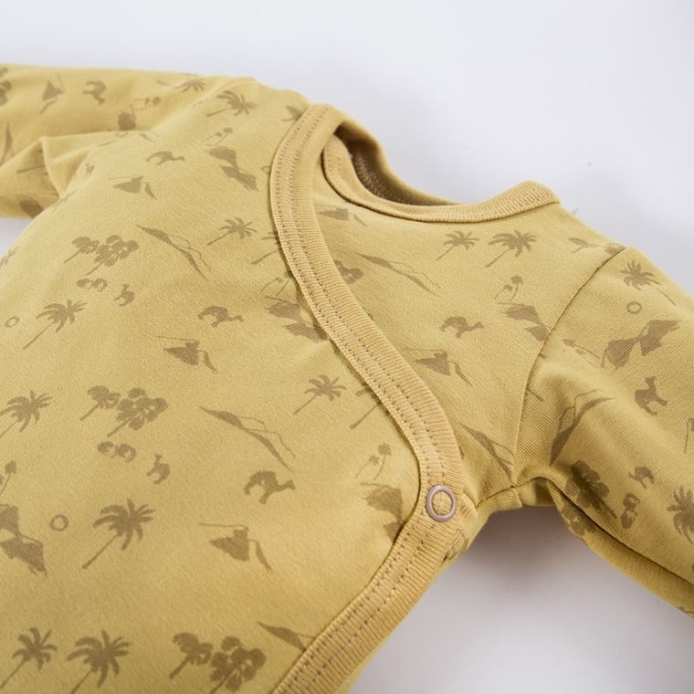 Body chłopięce z długim rękawem, żółte, Eevi