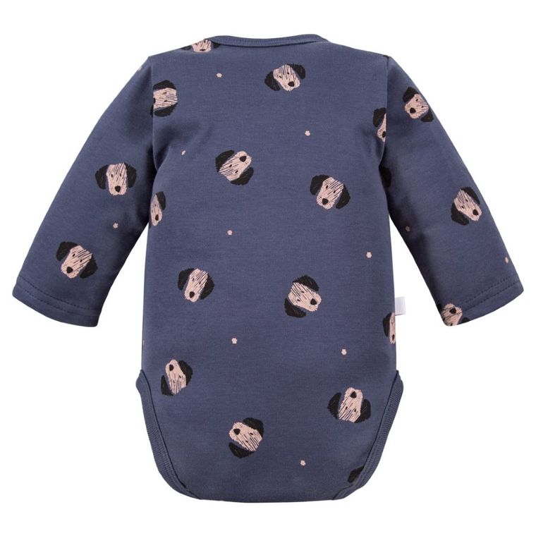 Body chłopięce z drugim rękawem, granatowe, Eevi