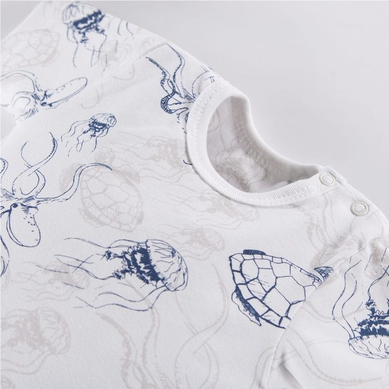 Body chłopięce z krótkim rękawem, białe, Eevi