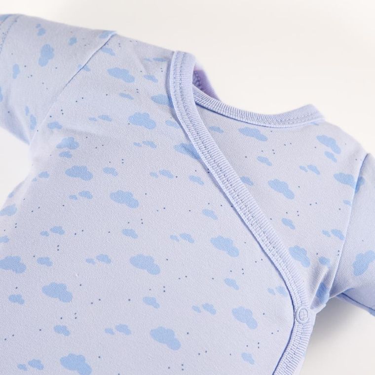 Body chłopięce z krótkim rękawem, niebieskie, Eevi