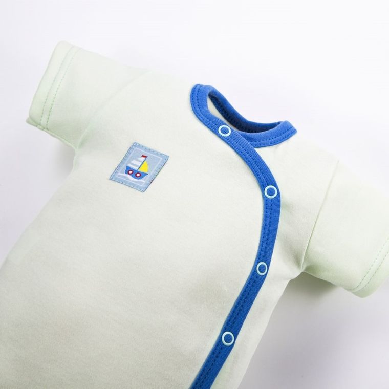 Body chłopięce z krótkim rękawem, zielone, Eevi