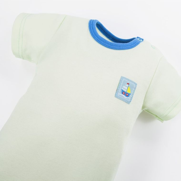 Body chłopięce z krótkim rękawem, zielone, Eevi