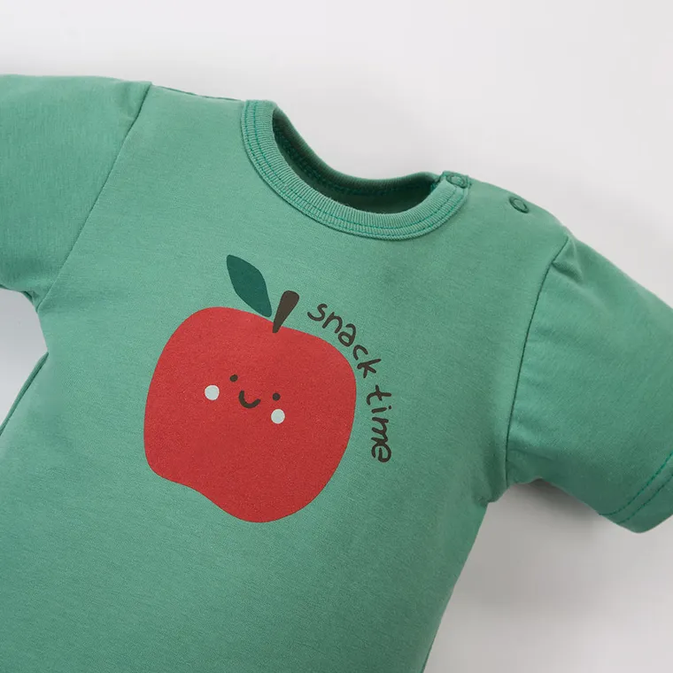 Body chłopięce z krótkim rękawem, zielone, Eevi