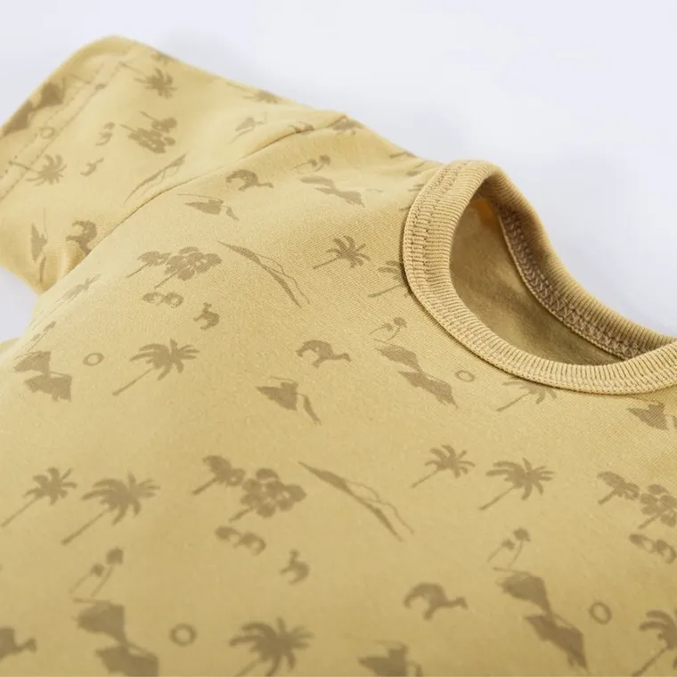 Body chłopięce z krótkim rękawem, żółte, Eevi