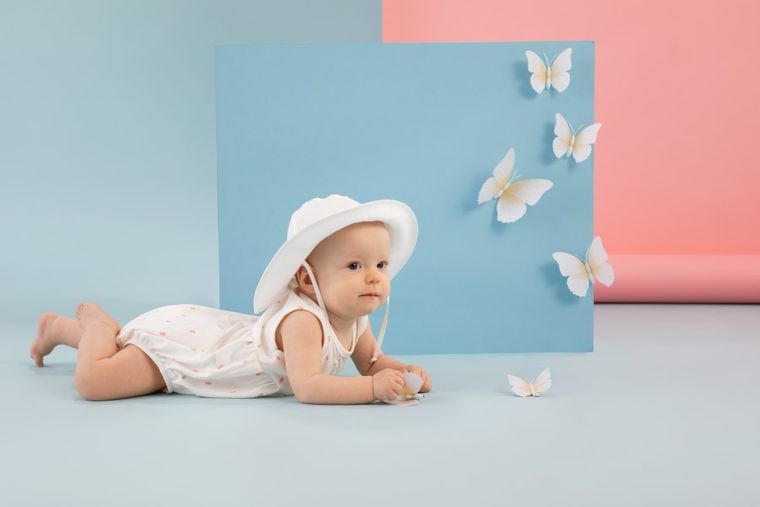 Body dziewczęce bez rękawów, ecru, Pinokio