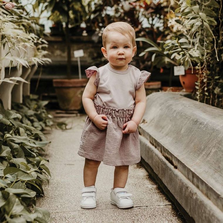 Body dziewczęce bez rękawów, fioletowe, Eevi