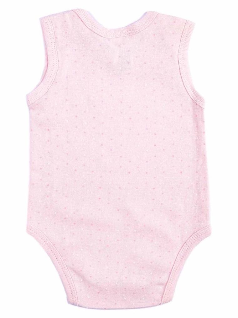 Body dziewczęce bez rękawów, różowe, Olimpias