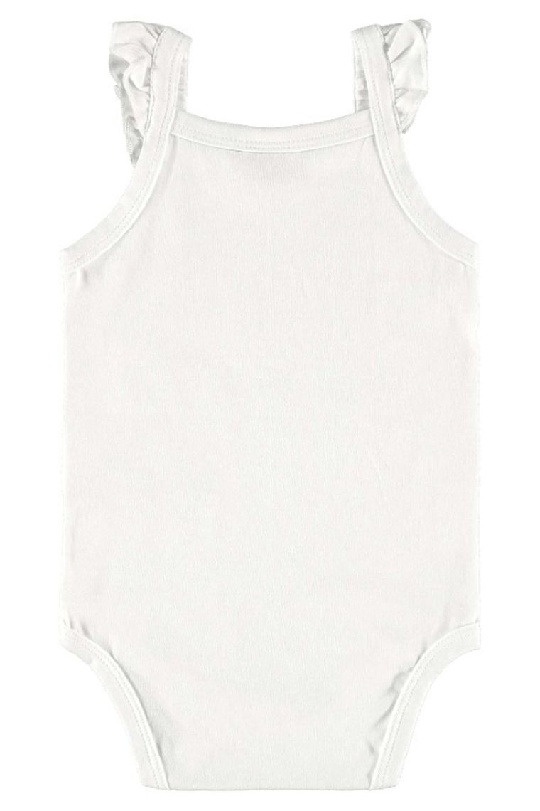 Body dziewczęce na ramiączka, białe, Quimby