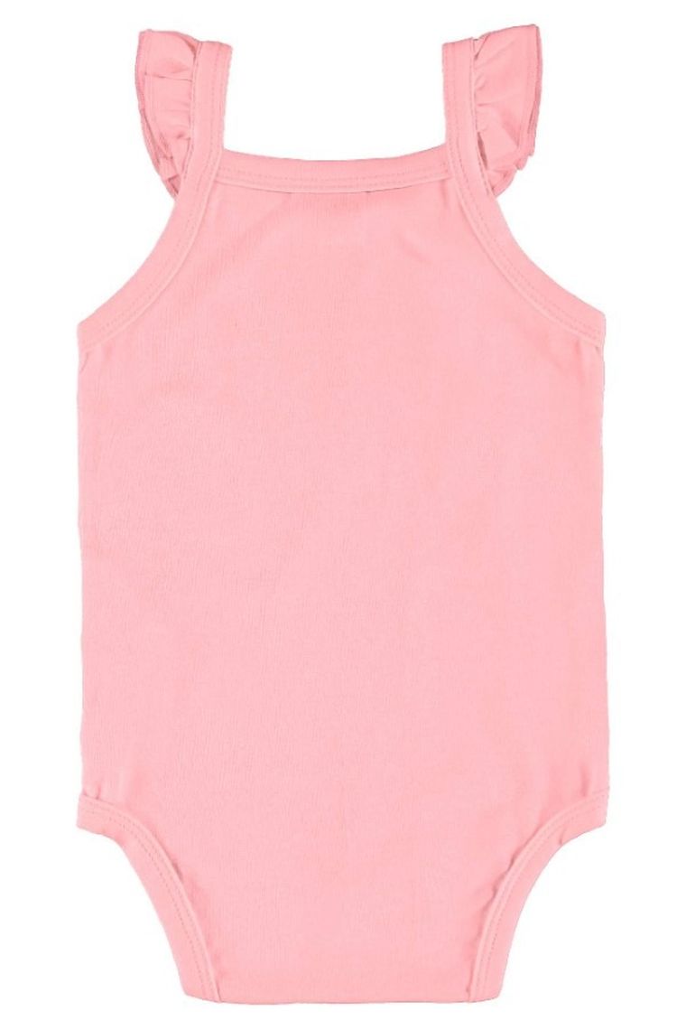 Body dziewczęce na ramiączka, różowe, Quimby