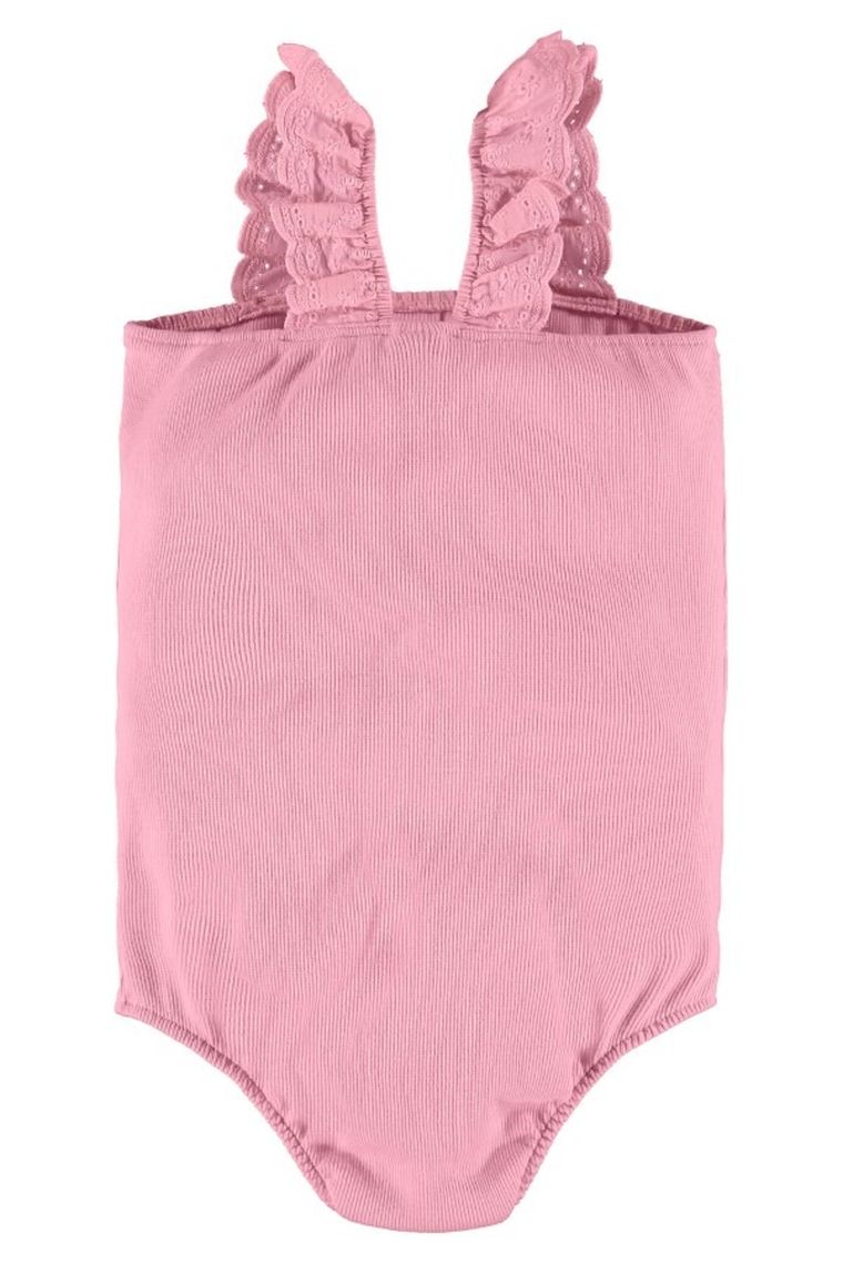 Body dziewczęce na ramiączka, różowe, Up Baby