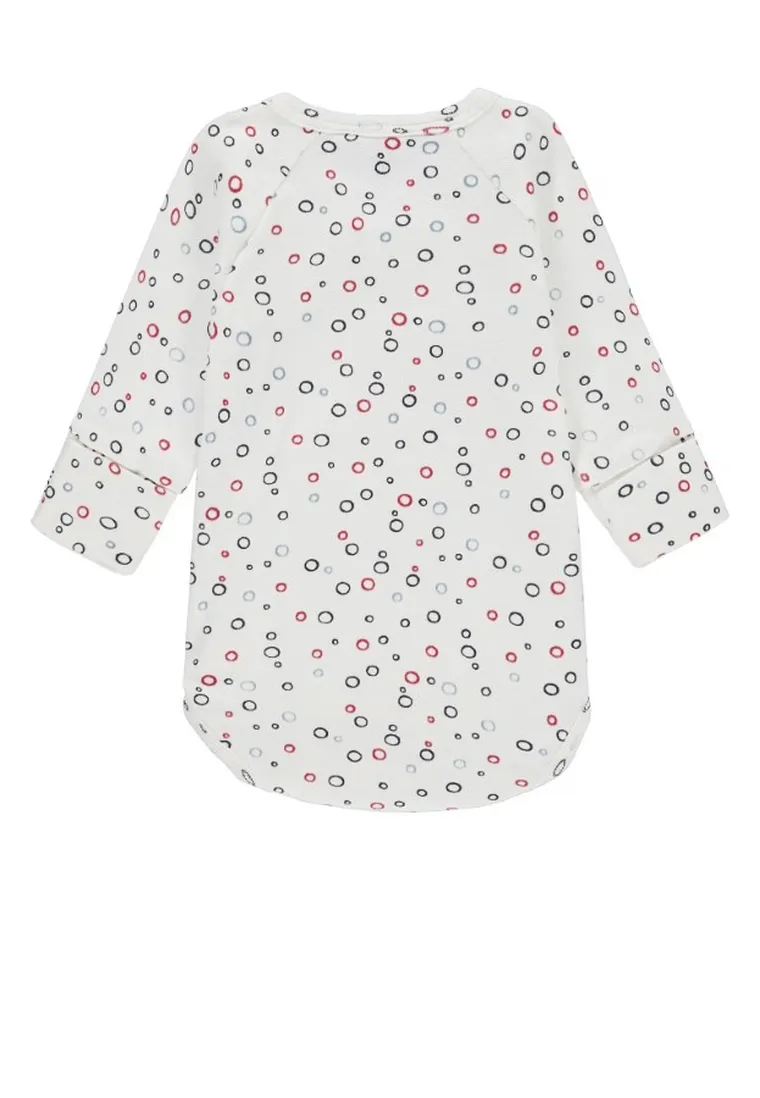 Body dziewczęce z długim rękawem, białe, Kanz