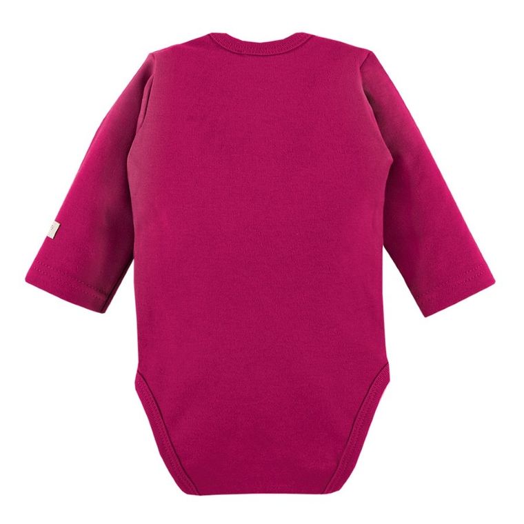 Body dziewczęce z długim rękawem, bordowe, Eevi
