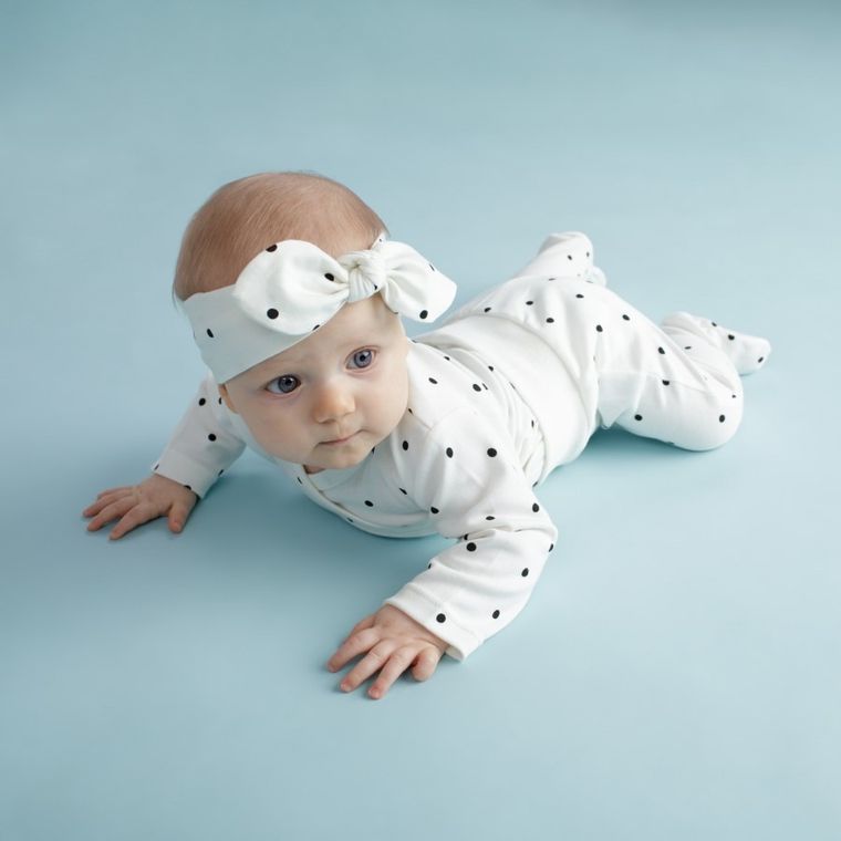 Body dziewczęce z długim rękawem, ecru, Pinokio